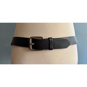 Heavy Duty Black Leather Belt Mens sz L